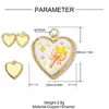 Colgante de Caja de Fotos de Cobre DIY Corazón Sol Arcoíris para Mujeres, Limón Cereza, Se Puede Abrir, Puede Guardar Fotos, Colgante de Joyería