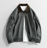 Chaqueta Corta Rojo Baya para Hombre Primavera y Otoño Marca de Tendencia Piloto Americana Superior Vintage Chaqueta de Trabajo Detroit