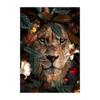 Mural Escandinavo Flor Animal Tigre Leão Pôster e Impressão Mural Sala de Estar Pintura em Tela Pintura Decorativa Core