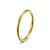 Anillo de cola de alambre redondo de acero de titanio con viento frío sin género INS para hombres y mujeres, anillo liso y neutro, joyería de mano apilable