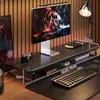 Soporte para monitor de computadora de escritorio, estante, organizador de escritorio y soporte extendido para laptop para sala de e-sports