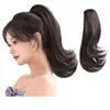 Peluca de Cola de Caballo Alta con Pinza de Garra, Cabello Sintético Retro Moderno, Peluca de Cola de Caballo de Alto Volumen en la Corona, Trenza como Accesorio para el Cabello