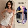 Nova Lingerie Sexy Roxo Sino de Vento Feminino Floral Renda Saia Suspensa Primeiro Amor Doce Estilo Skinny Roupa de Casa para Mulheres