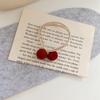 Otoño e Invierno Vintage Rojo Año Nuevo Accesorios para el Cabello Anillo para el Cabello Estrella de Amor para Mujer Terciopelo Rojo Combinable Cuerda para Moño Cuerda para el Cabello