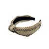 Diadema tejida de lana sencilla de estilo coreano, moderna, combinable, estilo francés, de ala ancha, con nudo medio, para lavarse la cara.