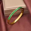 Pulsera Transfronteriza Nueva Caliente de Acero Inoxidable con Zircones Coloridos para Mujer, Pulsera de Moda Multicolor de Diamantes de una Fila para Mujer