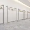 Estante de exhibición para tienda de ropa extra grueso, perchero de acero inoxidable, perchero de isla independiente, estante de exhibición para ropa de hombre y mujer