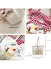 Bolso de hombro con diseño de cachorro bordado, hecho a mano, de gran capacidad, para otoño e invierno, nuevo bolso de pana a cuadros de dos usos para mujer.