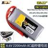 Batería de control remoto eléctrica de hierro de litio de 6,6 V para Futaba 4PX 14SG 4PV 4PLS 3PV 2200 mAh 8 C