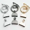 Accesorios para llaveros de coche: Hebilla de aleación de zinc multifuncional de marca moderna, hebilla de herradura, anillo de resorte, herrajes, se puede grabar con láser con logotipo
