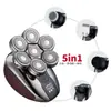 Barbeador Masculino de 7 Lâminas 5 em 1 Aparador Elétrico de Barba Multifuncional com Display Digital, Lavável em Todo o Corpo