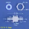 Conector Reta G3/8 de Plástico para Painel com Porca e Gaxeta, Conector de Mangueira com Espigão