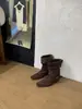 Nuevas Botas de Mujer Otoño/Invierno 2026: Punta Cuadrada, Tacón Grueso, Elegante Estilo Francés, Botines Color-Block con Hebilla de Cinturón