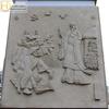 Escultura de pedra de mármore branco figura relevo mural pedra granito fundo da parede decorações pendentes de parede