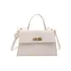 Bolsa de Mão com Fecho de Torção Padrão Crocodilo para Mulheres 2026 Nova Coleção Primavera Estilo Coreano Versátil Bolsa de Ombro Elegante Simples Tendência