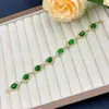 Pulsera de jade malayo al por mayor, pulsera de jade malayo verde esmeralda incrustada, pulsera de jade de moda para mujer