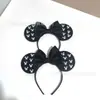 Faixa de Cabelo Nova Pérola Cabeça do Mickey Transfronteiriça Acessórios de Cabelo Europeus e Americanos para Bebês Decoração de Parque de Diversões Headwear de Camurça da Minnie