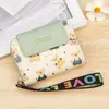Nuevo estilo para mujer, tarjetero corto, bloqueo de color de nicho, compacto, plegable, tarjetero con múltiples ranuras para tarjetas, monedero lindo con cremallera de oso