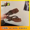 Sandalias de Tira Gruesa Estilo Francés para Nicho, Modelo Nuevo Verano 2026, Perfectas para Ropa de Playa con Vestidos, Antideslizantes, Sandalias Impresionantes y Versátiles