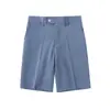 Venta Directa de Fábrica de Pantalones Cortos Formales de Negocios para Hombre de Gama Alta, Blanco Puro, Delgados, de Pierna Recta, No Planchar, Resistentes a las Arrugas