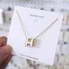 Collar Único de Acero de Titanio con Letra H de Gama Alta para Mujer, Cadena Versátil para Suéter, Cadena para Clavícula, Accesorio de Gargantilla Popular de Moda