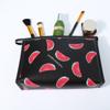 Bolsa de Cosméticos Impermeable de PU Simple de Sandía Transfronteriza de Gran Capacidad Negra Ovalada Portátil para Viajes Bolsa de Cosméticos Cosméticos