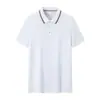 Playeras polo de seda de morera personalizadas, ropa de trabajo con logo impreso, bloques de color, manga corta, camisas publicitarias hechas a medida, ropa de trabajo corporativa