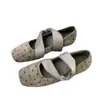 Zapatos Mary Jane cuadrados retro de lunares estilo coreano para mujer, nueva colección otoño 2026, bailarinas poco profundas estilo francés, zapatos de mujer para principios de otoño