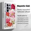 Funda Magnética de Acrílico Pintada con Flores Populares de Amazon para Samsung S24/S23/S22 Personalización al por Mayor