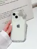 Adecuado para 13/14/15Pro Todo Incluido Ranura 16Max Simple Anticaídas Manzana Transparente Diamante Brillante Lazo Funda para Teléfono Móvil