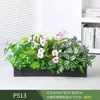 Paisagismo com Plantas Verdes Simulação Floreira Divisória de Piso Arte Floral de Chão Paisagem de Plantas Combinação de Floreira Flor Artificial em Vaso Bonsai Decoração