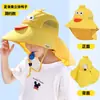 Sombrero de Protección Solar para Niños, Chaleco Sombrero de Protección Solar de Verano para Niños y Niñas, Sombrero de Pescador, Sombrero para el Sol, Protección UV, Ala Ancha