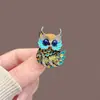 Broche de Búho Esmaltado de Diseño de Nicho, Pin de Solapa Premium Unisex de Gama Alta, Accesorio para Traje, Pin Personalizado