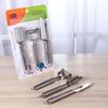 Cuchillo pelador de frutas de acero inoxidable multifuncional raspador de escamas de pescado juego de tres piezas gadget de cocina creativo práctico traje
