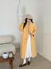 Abrigo largo de doble cara con mezcla de lana de alpaca, nuevo estilo otoño/invierno, abrigo de lana engrosado y cálido para mujer