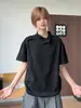 Camiseta de hombro recto Cleanfit para hombre y mujer, polo de verano con cuello camisero, diseño de manga corta ajustado, top de media manga deconstruido