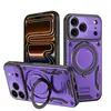 Adecuado para iPhone 18 Pro Max, funda de teléfono con soporte magnético giratorio, Apple 17 acabado mate, funda protectora de cobertura total