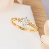 Europa y Estados Unidos tendencia personalizada transfronteriza anillo de apertura de flor de ciruelo de moda de alto nivel anillo de circón de lujo venta al por mayor