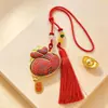 Colgantes de Brocado de la Dinastía Song Hechos Completamente a Mano, Colgantes para Coche, Llaveros, Accesorios para Teléfono y Bolsos, Amuletos de Paz, Decoraciones de Bolsas de Dinero, Venta al por Mayor