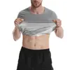 Camisa Modeladora Transfronteiriça para Controle da Barriga Masculina, Camisa Esportiva de Manga Curta para Fitness que Induz o Suor para Corrida, Barriga de Cerveja Gola Redonda Manga Curta Atacado