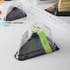 Caja para pastel de mousse triangular estilo japonés anti-vaho de 8 pulgadas durian matcha arcoíris caja de corte multicapa