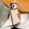 Bolsa Tambor Cor Sólida Galvanizada Capa para Celular com Padrão de Couro Adequada para Apple 17Promax Tendência 16 Furos Grandes 13/14 Sensação de Pele 11
