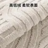 Tapete Redondo Macio de Veludo de Algodão Fácil de Cuidar para Sala de Estar Tapete Personalizado Transfronteiriço Jacquard de Pelo Alto e Baixo Antiderrapante Tapete para Quarto ao Lado da Cama