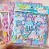 Adesivos de Espuma Estéreo Dupla Camada Fofos para Meninas Adesivos de Fantasia de Desenho Animado para Crianças Recompensas Culturais e Criativas para o Jardim de Infância