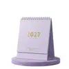 Calendario 2027 Simple Estilo Morandi Fresco Creativo Adorno de Escritorio Oficina Planificador para Tomar Notas y Registrar Calendario de Escritorio