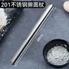 [Superficie lisa y antiadherente] Rodillo de acero inoxidable con cabeza redondeada, un rodillo casero para hacer masa, una herramienta de forma redonda