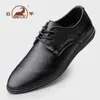 Zapatos de hombre de cuero de borrego genuino, zapatos transpirables de cuero genuino para el trabajo y el día a día con suelas suaves, zapatos casuales formales de cuero suave para hombre