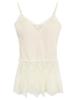 Camisola estilo Pure Desire para mujer (2024), nueva, blanca, con encaje interior y almohadilla para el pecho, sin espalda, de alta gama, sin mangas