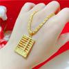 Colgante vietnamita Shajin Xiangyun con forma de ábaco y accesorios de la suerte, oro de imitación, para mujer, con explosiones en vivo, primera joyería, con voz agitada, venta al por mayor