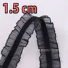 Encaje Plisado de Encaje Bilateral Colorido de 2.5 cm Juguete Joyería Gasa de Nieve Banda Elástica Encaje de Hongo Transparente